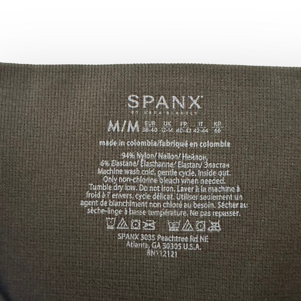 Spanx Women's Look At Me Now Seamless Side Zip Leggings M Olive Green Zip Leg - Picture 6 of 8